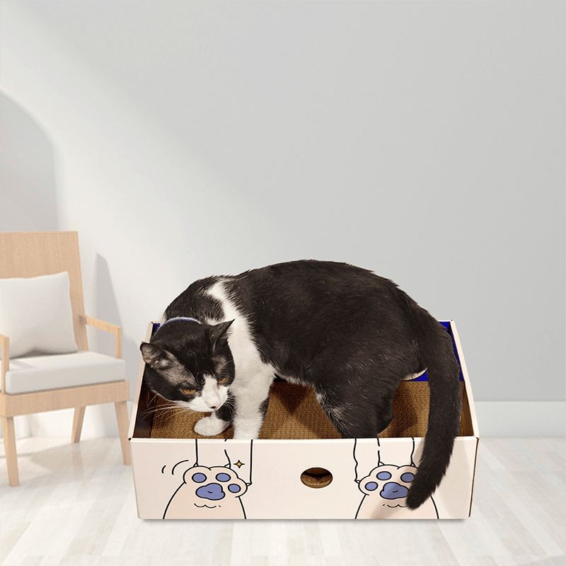 Caja de arena para gatos de papel corrugado