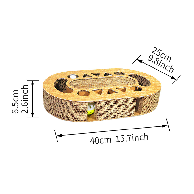 Rascador para gatos de cartón corrugado con campana para gatos