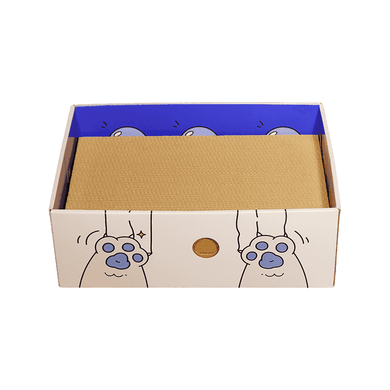 Caja de arena para gatos de papel corrugado