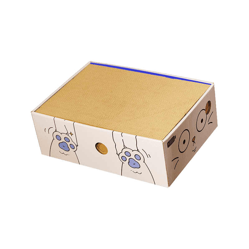 Caja de arena para gatos de papel corrugado